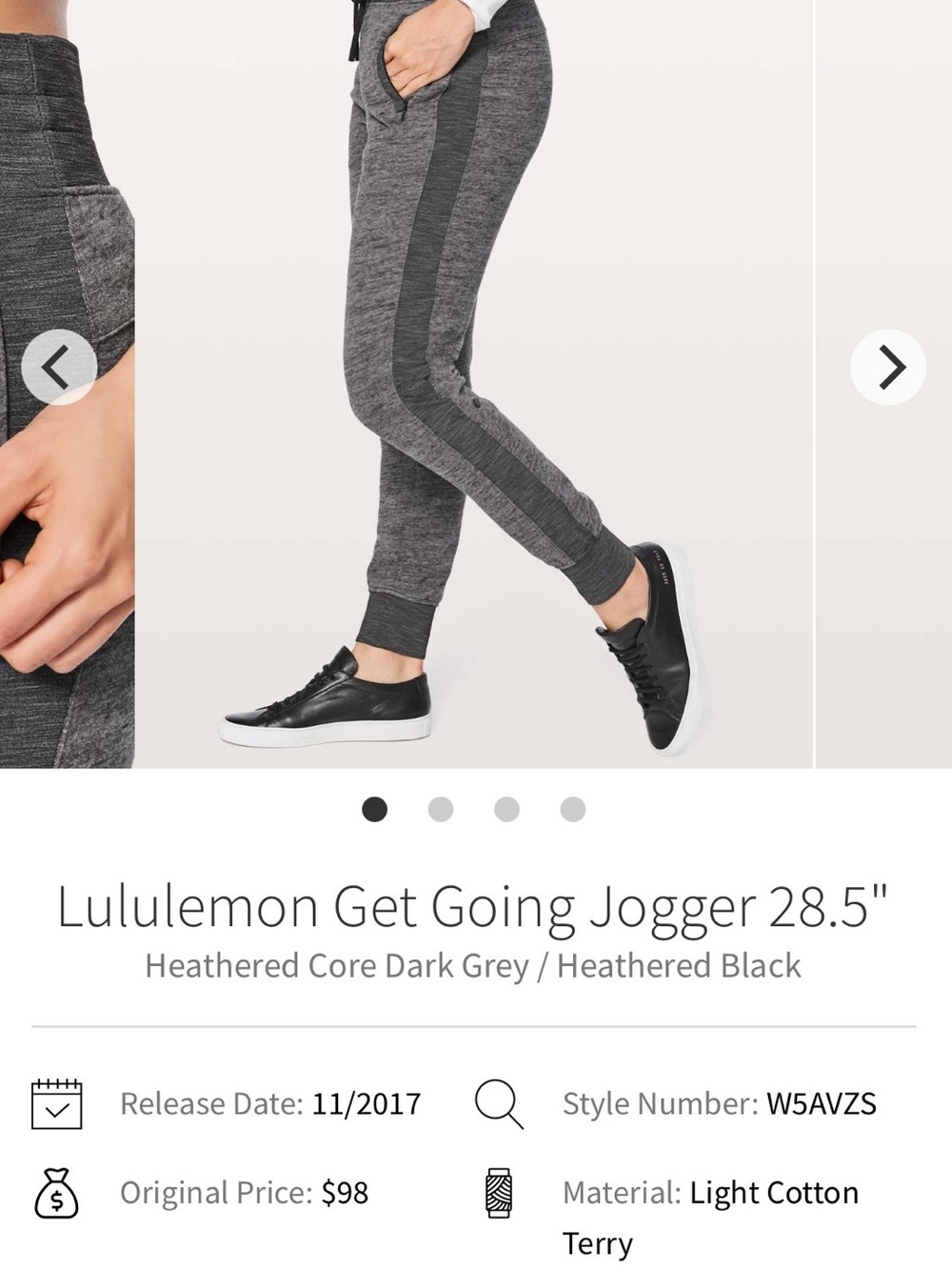 Lululemon athletica Get Going Jogger Heathered Core Dark Grey & Heathered Black